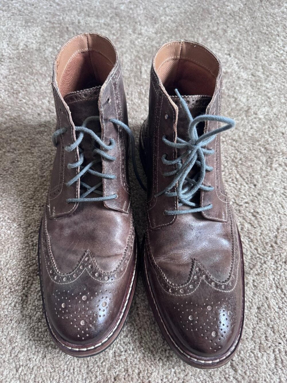 Cole Haan Leather Wingtip Brogue Lace-Up Ankle Boot Men's 9 C20290